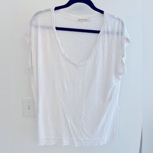 We The Free Women's White Scoop Neck Top